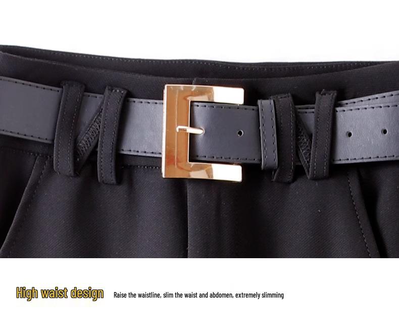Women's Slim-Fit High-Waisted Micro-Flared Pants - Spring 2025 Versatile Drape Trousers