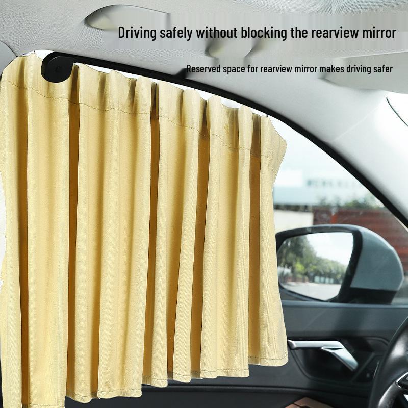 Enhanced One-Button Auto Retractable Car Window Sun Shade Curtain