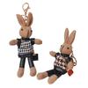 Doll Keychain Animal Design Comfortable Touch Soft Texture Not Easy To Deform Full Filling Decorate Exquisite    Keychain Bag Accessory