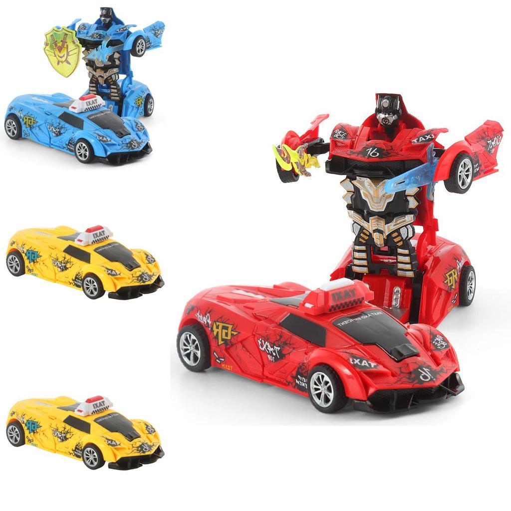 Plastic Childrens Deformation Car Toy With Inertia Drive For Early Learning And Parentchild Interaction