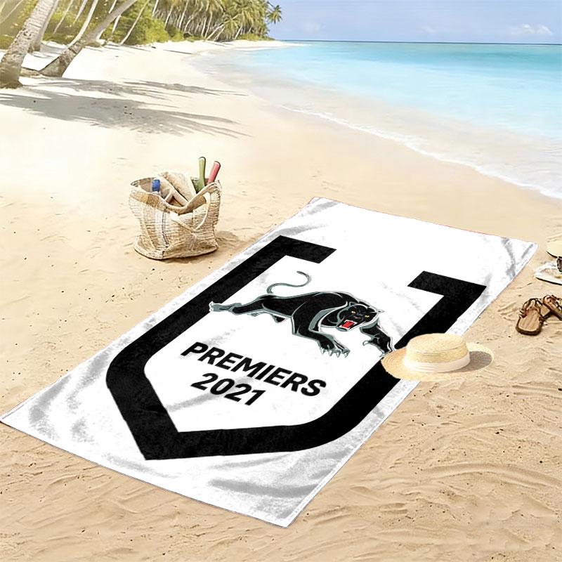 Penrith Panthers Champions Print Beach Towel, Large Soft Quick Dry Towel for Beach Camping Swimming
