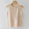 Relaxed Fit Fit Vest Top Elegant Faux Pearl Knit Vest Comfortable Tank Top Stylish 3d Cut Relaxed Fit Fit Blouse for Women Sleeveless Tee