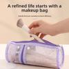 Clear Mesh Pencil Case Love Heart Mesh Makeup Pouch Pencil Case Mesh Storage Bag  Student