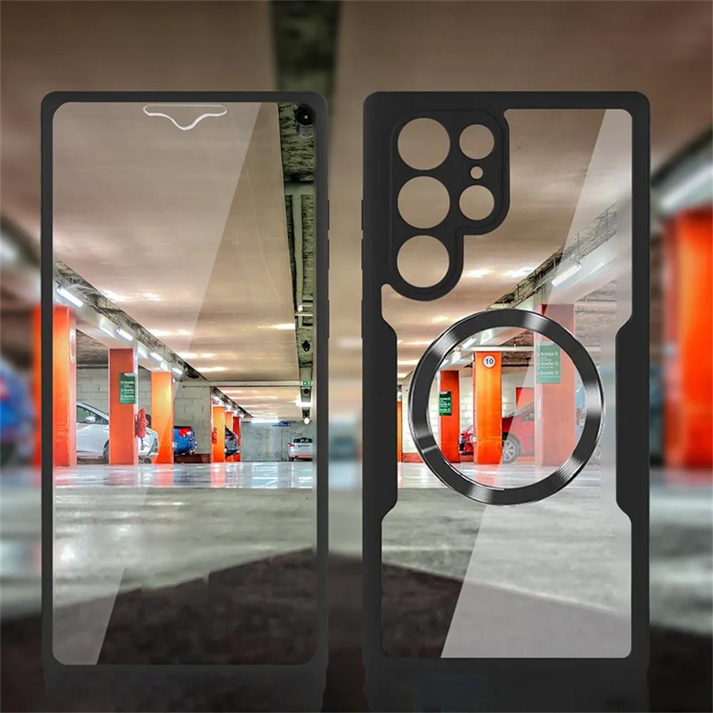 360° Fully Protected Double-sided Phone Case For Samsung S25 S24 Ultra S23 Plus FE Magnetic Cover For Magsafe Wireless Charging