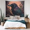 Dark Moon God Raven Tapestry Gothic Mysterious Background Bunsen Bedroom Living Room Decoration Room Decoration