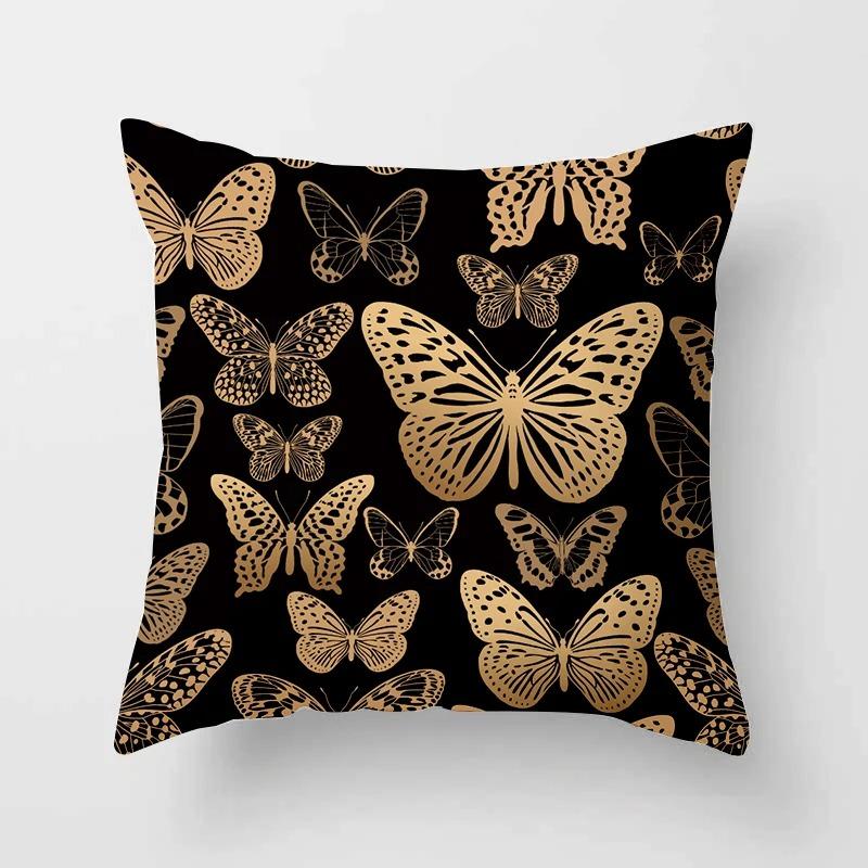 Flower Butterfly Decorative Pillowcase Living Room Office Home Pillowcase Car Ornaments