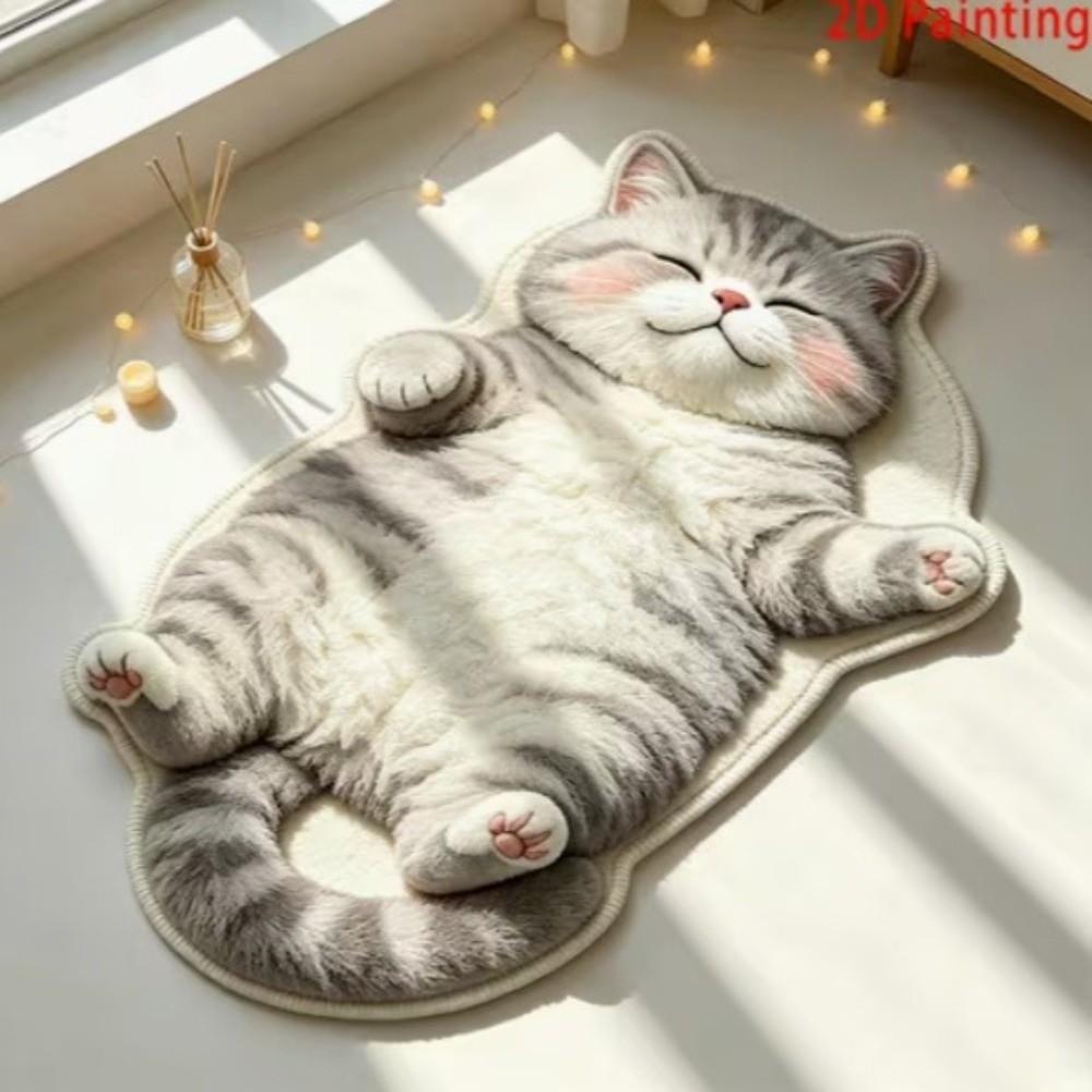 Non-Slip Home Decor Carpet Anti-fouling Dog-Shaped Floor Mat Cartoon Carpet for Bathroom Entrance