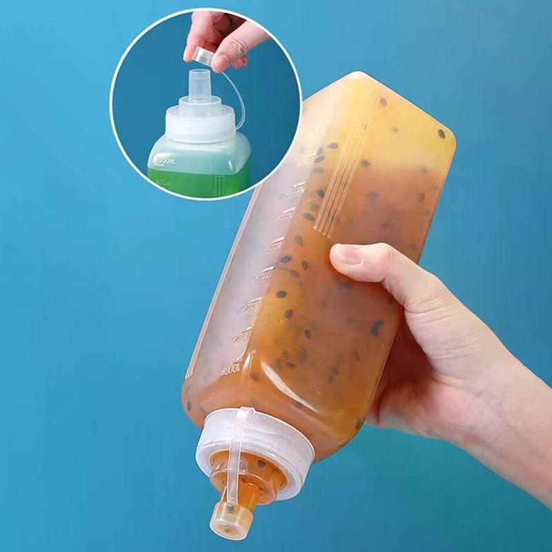 600/800/1000ML Stlačitelné láhve na omáčku Dávkovač dochucovadel Velký otvor Odolné proti prachu Kuchyňské koření Salátová omáčka Láhev na olivový olej