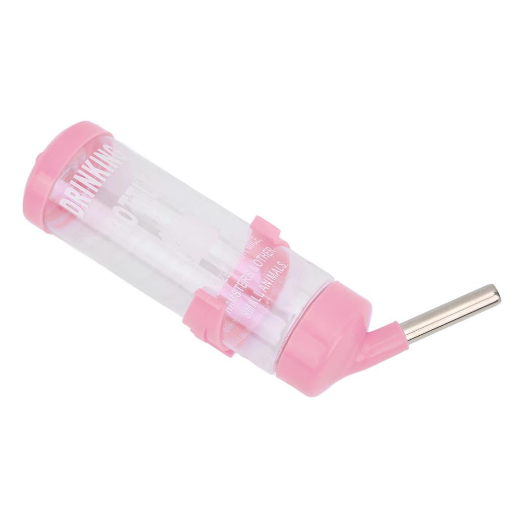 Hamster Water Bottle Dispenser Automatic No Drip Hamster Drinking Fountain for Small AnimalsPink 250ML