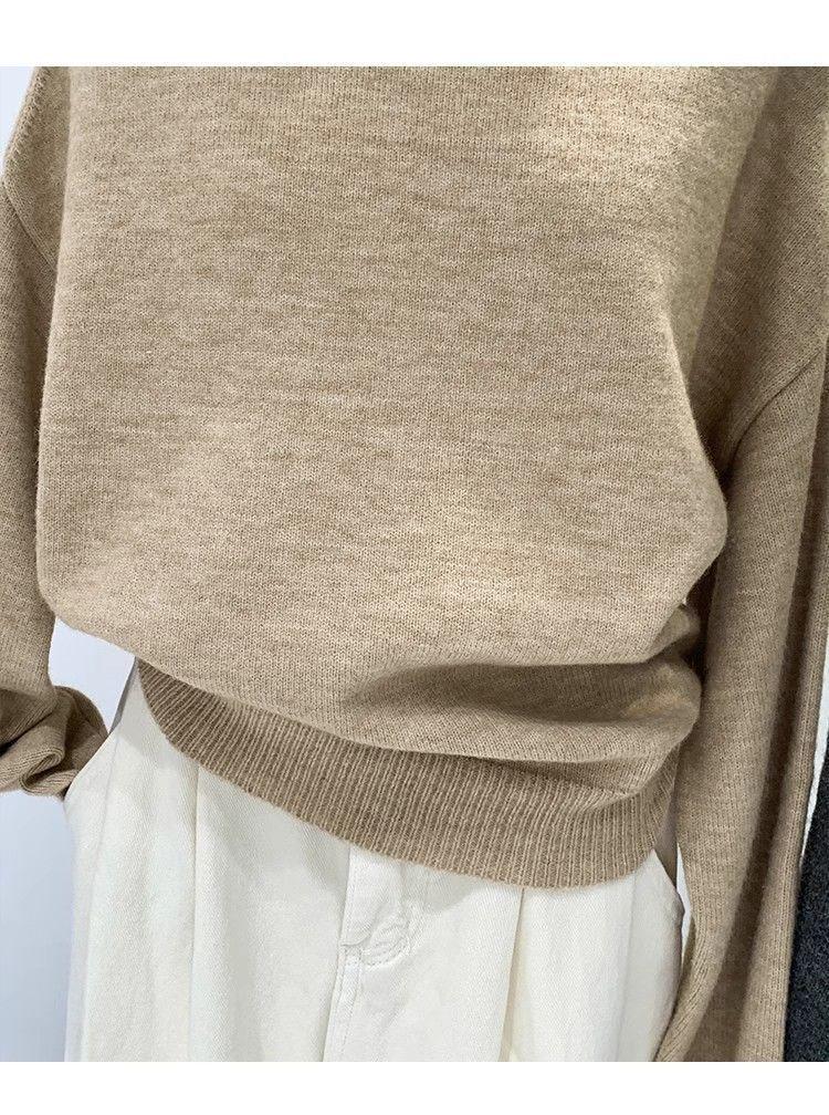 Women's French One-Shoulder Knit Top - Autumn/Winter 2024 Slim Off-Shoulder Sweater