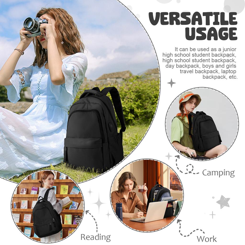 Korean Canvas School Bag Women 2025 New Men'S Minimalist Backpack Versatile Backpack Large Capacity Travel Bag Unisex Rucksack