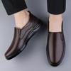 Fashion Handmade Men's Business Shoes High Quality Mens All-match Loafers Genuine Leather Mens Slip on Walking Shoes Stylish Male Flats