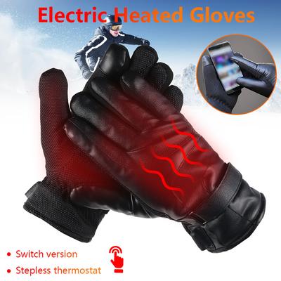 Electric Heated Gloves Touch Screen Winter Warmer Gloves USB Rechargeable Unisex Windproof Heated Gloves for Motorcycle Riding