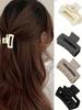 4 Pcs/set Minimalist Solid Rectangle Geometric Small 4cm Hair Claws For Women Girls Party Hair Accessories