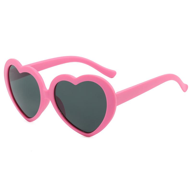 Heart-Shaped Sunglasses Children Heart-Shaped Frame Glasses Eyeglasses Baby Summer Sun Glasses For 3-12 Years Old Kids
