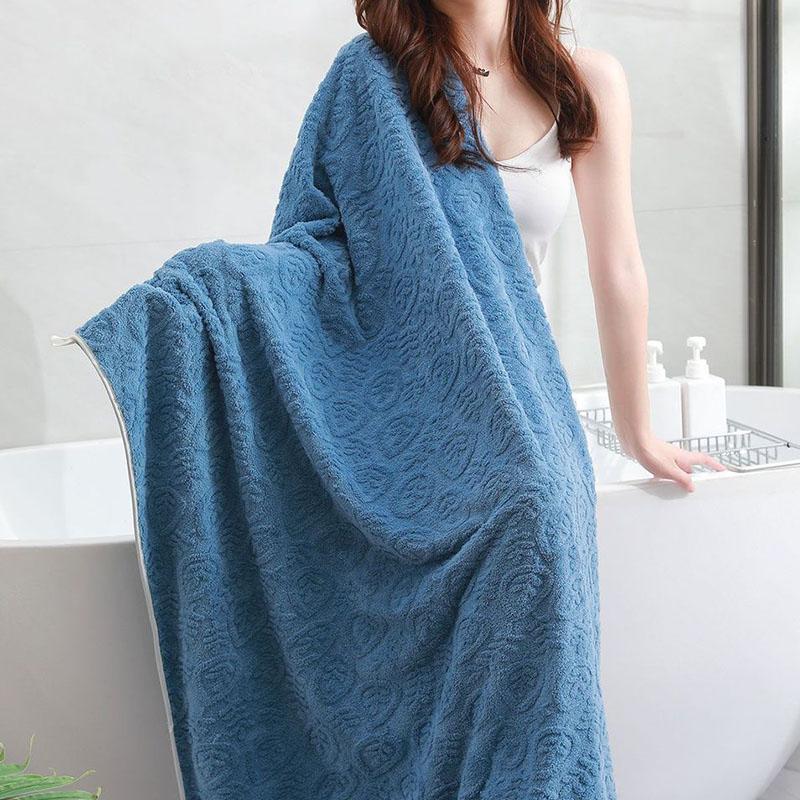 1/2PCS Bath Towel Cotton Extra Large Long Thick Quick Drying Towel Absorbent Soft Plush Towel Bathroom Towel Wrap Set