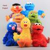 Street Hand Puppet Plush Toys Elmo Cookie Monster Ernie Soft And Cuddly Stuffed Dolls**