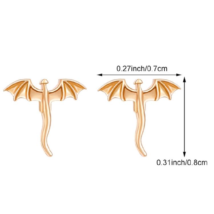 Elegant Dragon Shape Studs Earrings Fashion Earring Delicate Ear Jewelry Ears Studs Copper Texture for Daily and Party