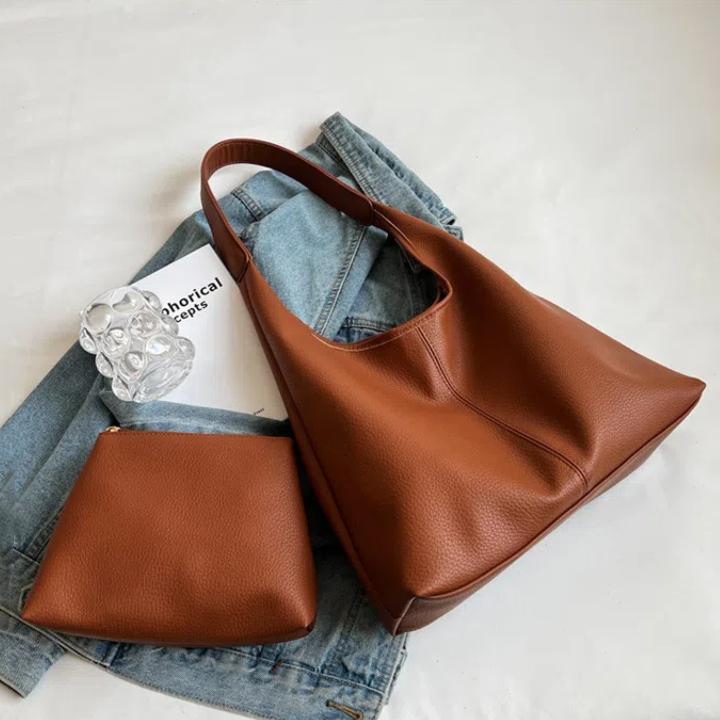 2Pcs Set Large Capacity Women Handbag 2024 New Fashion Shoulder Bag High Quality Bucket Bag Designer Brand Tote Bag