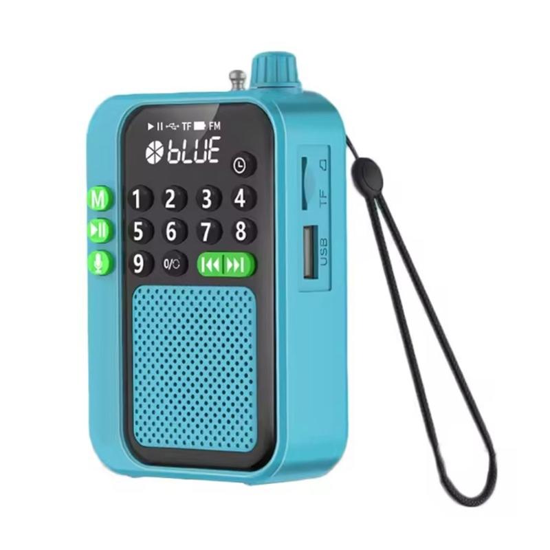 Mini Pocket FM Radio High Sensitivity Digital Radios Receiver Wireless Bluetooth-compatible Speaker with LED Display