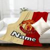 Custom Name Personalized Manchester Football F.C Print Blankets, Home Decor, Bedroom, Sofa, Camping, Couch, Gifts for Birthday Christmas