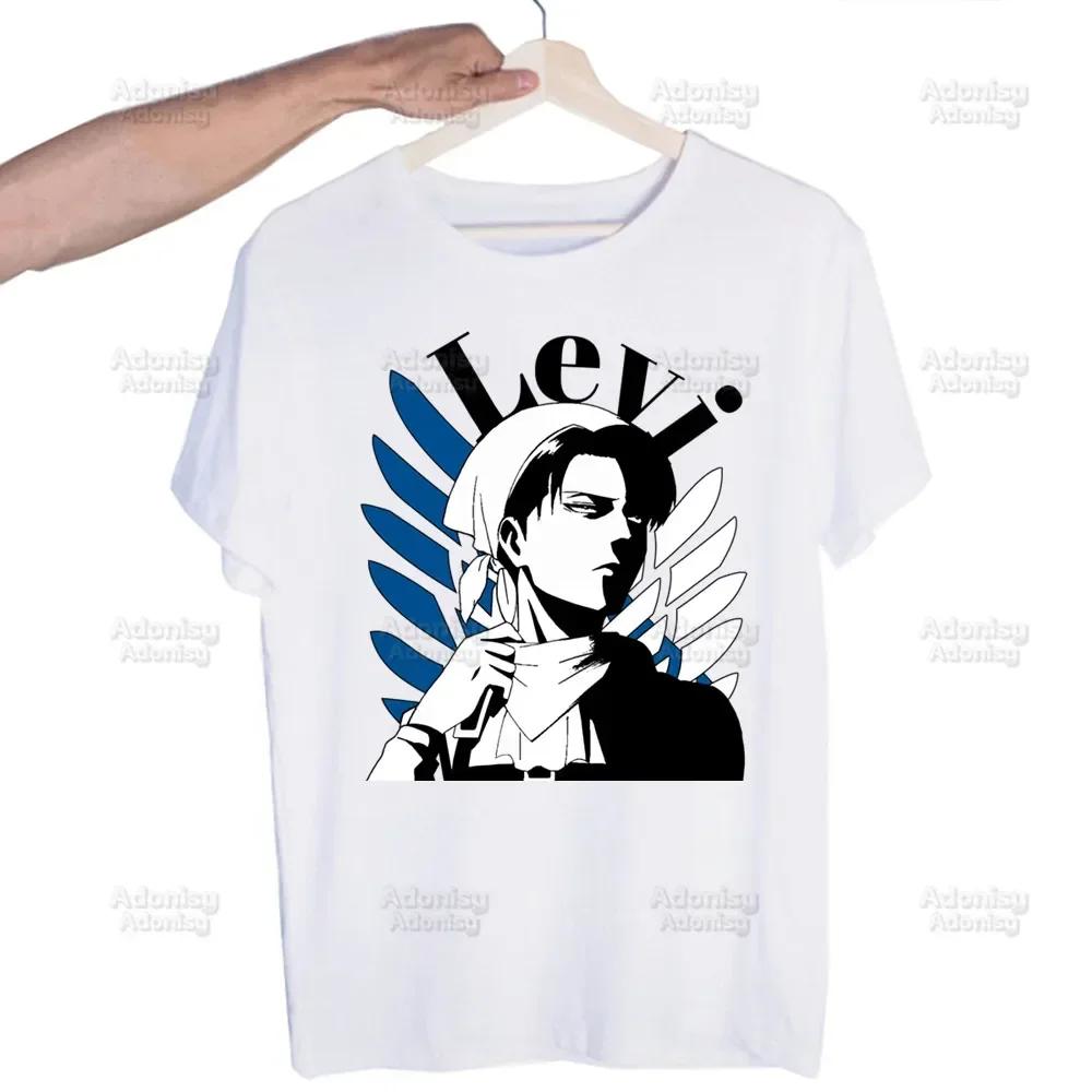 Anime Attack On Titan Pánské tričko Módní tričko Léto Pánské Novinka Krátký rukáv Levi Ackerman Oko tričko Pánské Vtipné topy