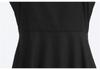 2023 Summer Retro Solid Color Short Sleeve Swing Dress