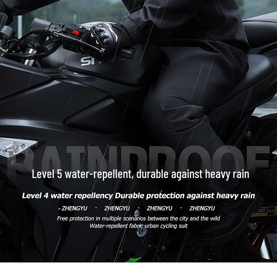 Heavy-Duty Split Raincoat & Pants Set for Motorcycle Riders