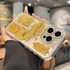 Gold Foil Lucky Cat for Apple 16 Promax Mobile Phone Case New for IPhone 15 Premium 14 All-Inclusive 12 Transparent