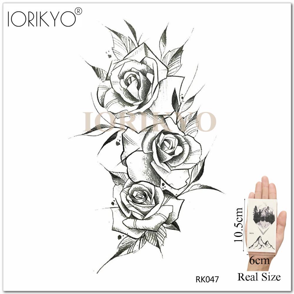 Buy 6 Pieces/Lot Flower Rose Fake Temporary Tattoos Sticker Waterproof Diamond  Tattoo Paper Body Art Arm at affordable prices — free shipping, real  reviews with photos — Joom