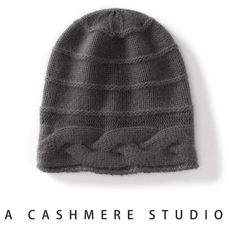 Autumn and winter cashmere fashion hat women's soft and warm simple foreign style versatile casual thickened headhat