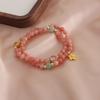 Bracelet Duobao Peach Blossom Natural Crystal Bracelet Growing National Style Versatile Simple Fashion Bracelet