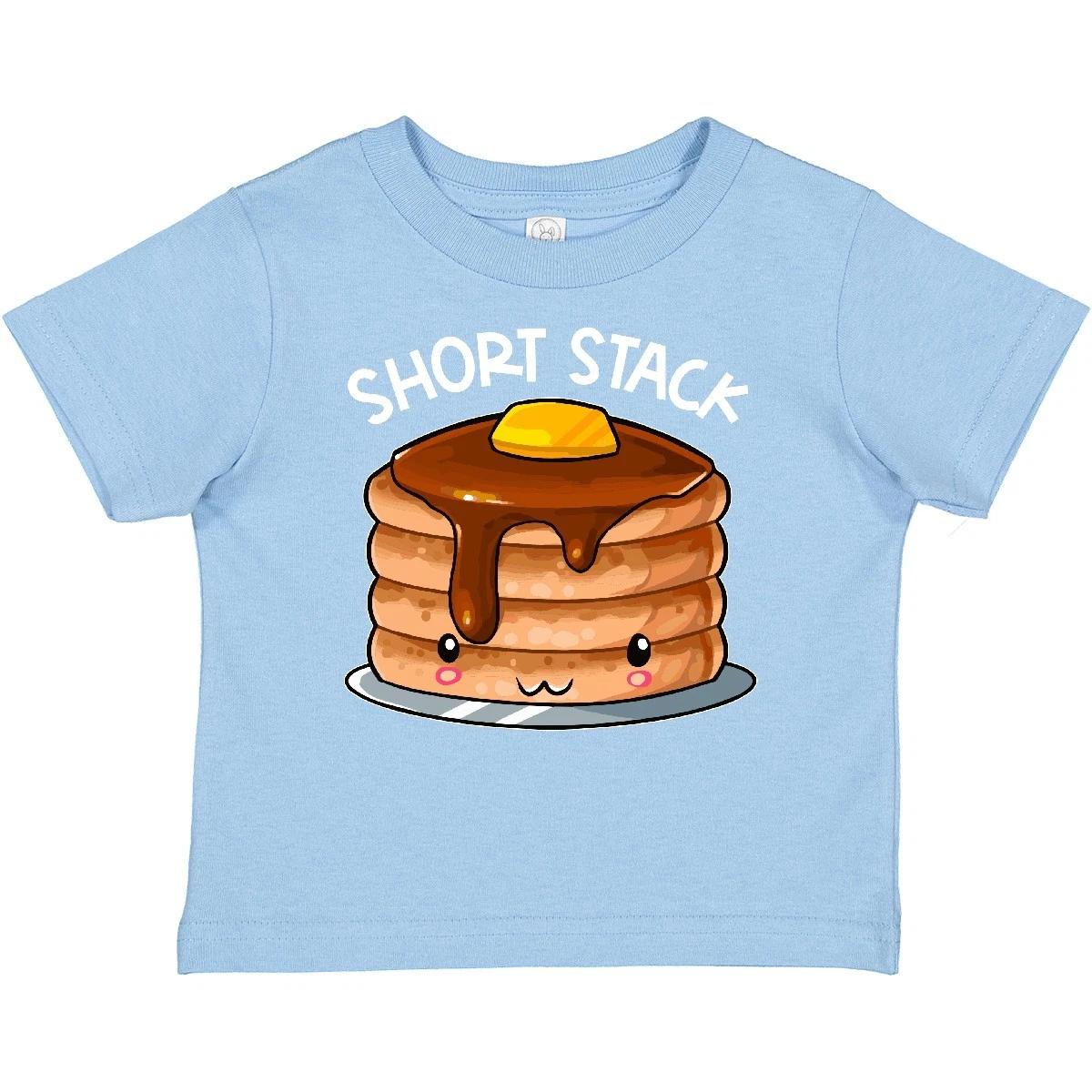 Inktastic Short Stack Cute Pancake Breakfast Baby T-Shirt Food Pancakes Pun Kids 120