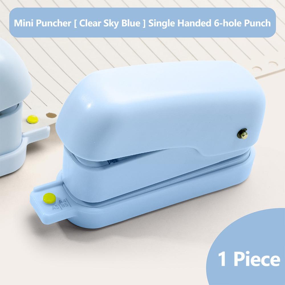 Labor-Saving 6-Hole Puncher Loose-Leaf Hole Punch Machine New Hole Puncher A5/B5/A4 Notebooks синий