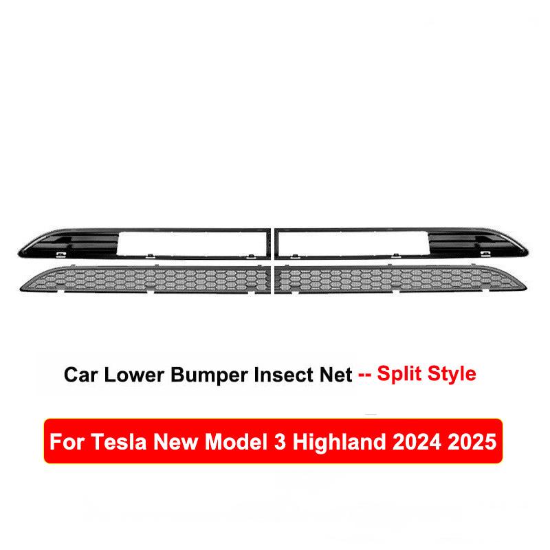 For Tesla Model Y 2025 Juniper Model 3 Highland 2025 Front Lower Bumper Anti Insect Net Anti Dust Proof Inner Vent Grille Cover