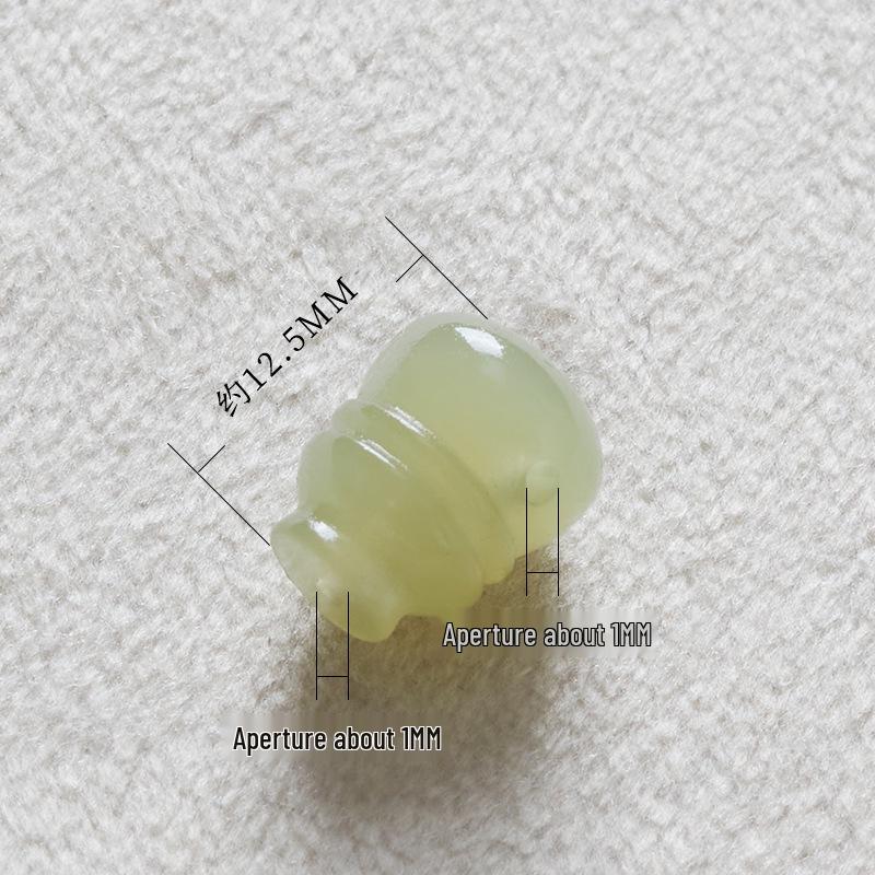 Three-Way Buddha Head Spacer Beads Natural Hetian Jade Jadeite Wenwan Crystal Bracelet DIY Accessories
