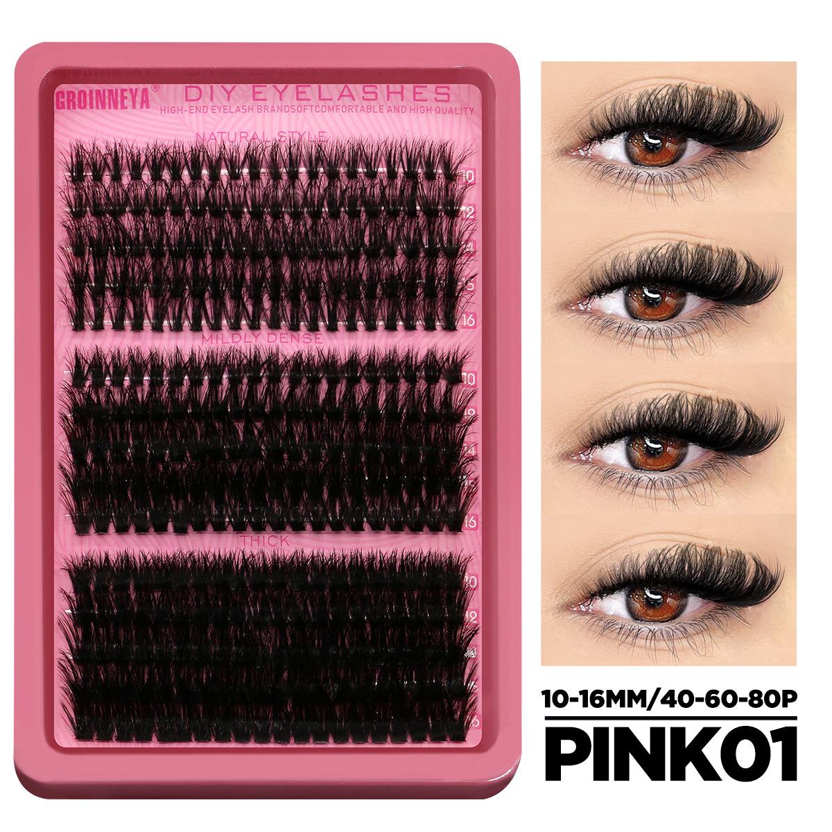 European and American popular DIY segmented single tuft of false eyelashes, thick curled eyelashes, one piece