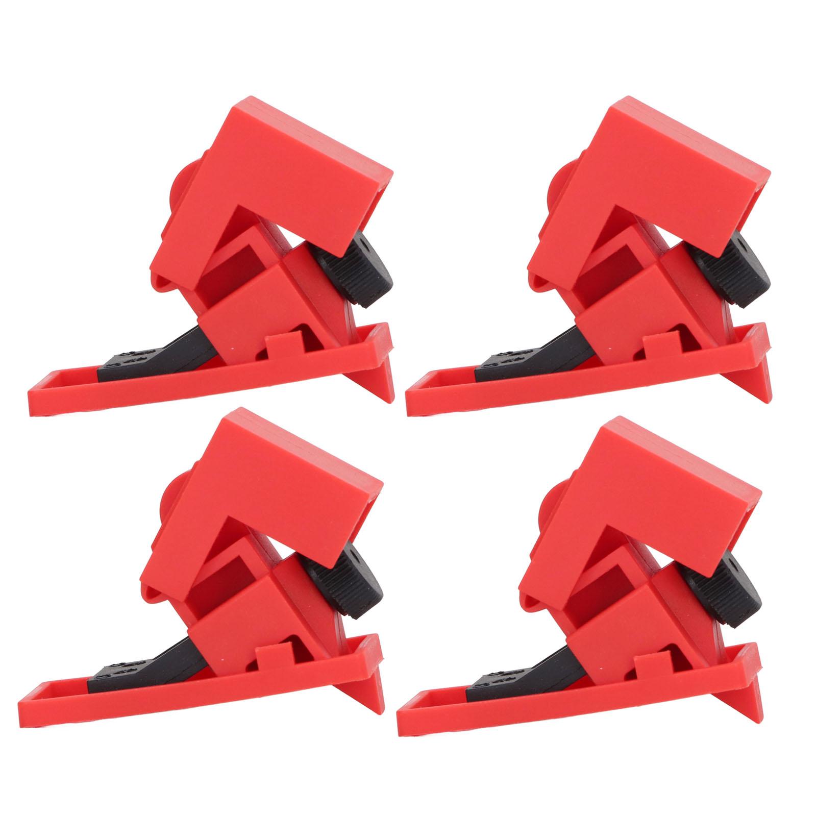 

4 Pcs Circuit Breaker Lockout Device High Temperature Resistant Clamp On Single Pole Breaker Lock Out 120 277V