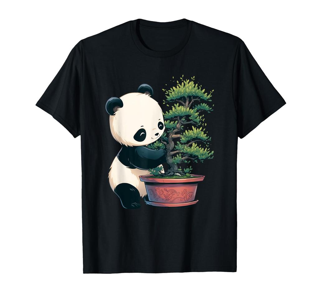 Panda jako japonský bonsajový zahradník Panda Medvěd Japonský - Tričko