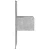 Vidaxl Headboard with Cabinets, Concrete Gray, Wood-Based Material