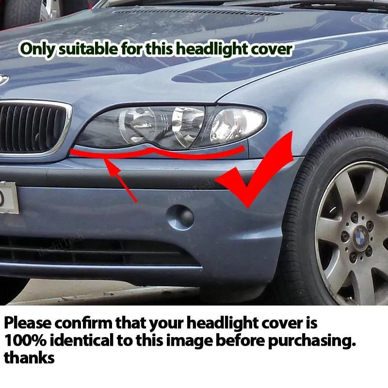 Car Headlight Lens Cover Transparent Head Light Lamp Shell Protection for BMW 3 Series E46 318i 320 325i 4 Doors Sedan 2002-2005