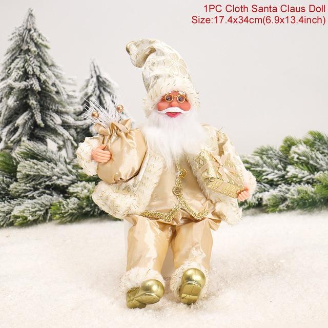 Lalka Świętego Mikołaja Ozdoba na choinkę Wesołych Świąt Dekoracje do domu Navidad Natal Prezenty