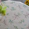 1PC Cotton Linen Blend Fabric Floral Printed Decorative Fabric for DIY Projects and Tablecloth Making Color Gardenia