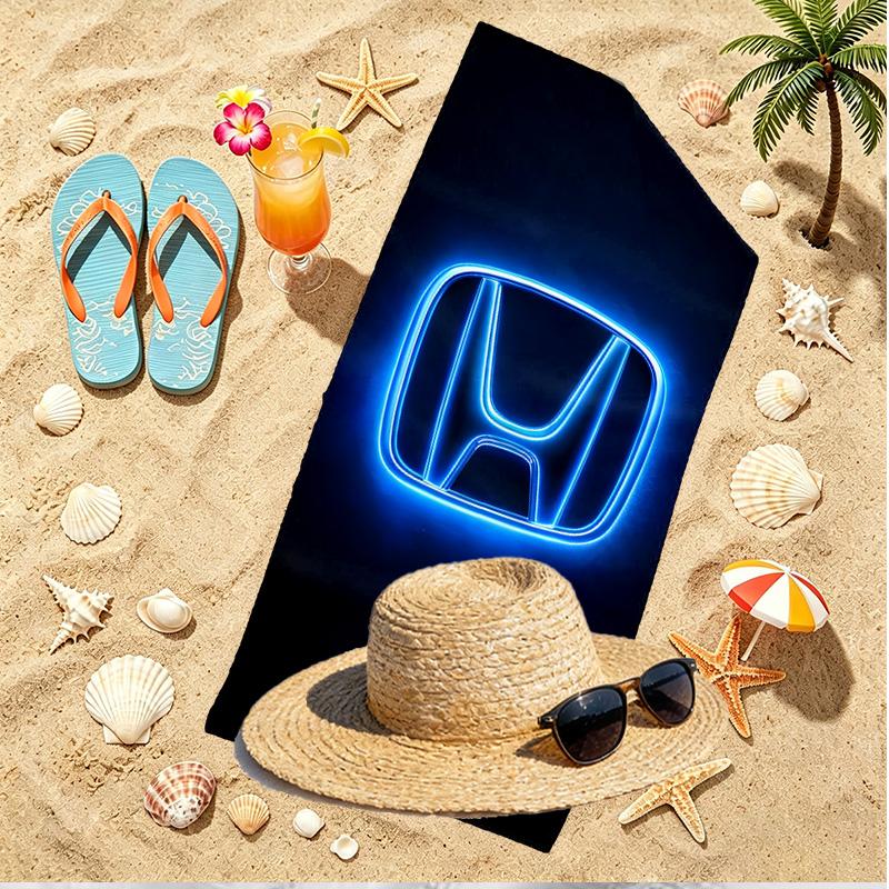 Honda Print Strandtuch, Vielseitiges Leichtes Saugfähiges Strandtuch für Pool Surfen Yoga Badezimmer, Perfektes Geburtstags-Urlaubsgeschenk