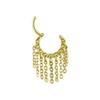Clicker Hoop Earring With Chains - Gold - K-026 1.2/8