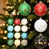Plastic Christmas Tree Ornament Set with Assorted Painted Electroplated Hanging Balls for Holiday Decorations