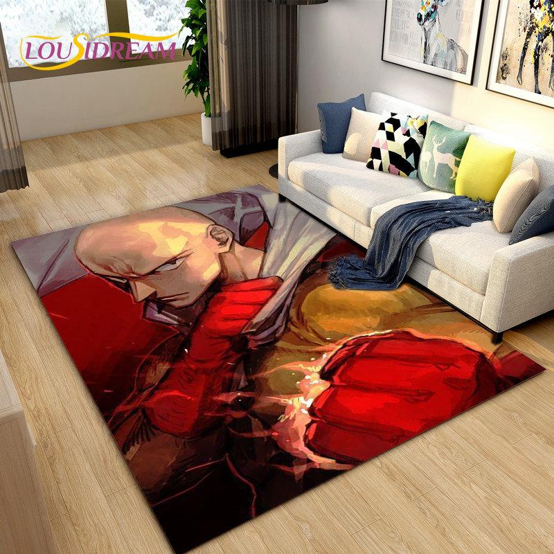 ONE PUNCH MAN, Anime Cartoon Area Rug,Carpets Rug for Living Room Bedroom Sofa Doormat Decoration,Kids Play Non-slip Floor Mat