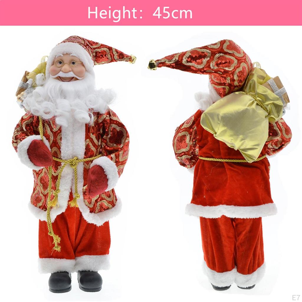 Santa Claus Figurines, Standing Figurines Decorations Gift for Indoor Home Office