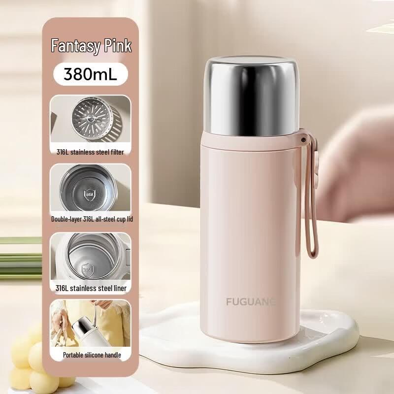 Fuguan 316 Stainless Steel Portable Insulated Tea Mug