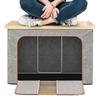Clothes and Quilt Storage Box - Foldable Cotton & Linen Wardrobe Organizer